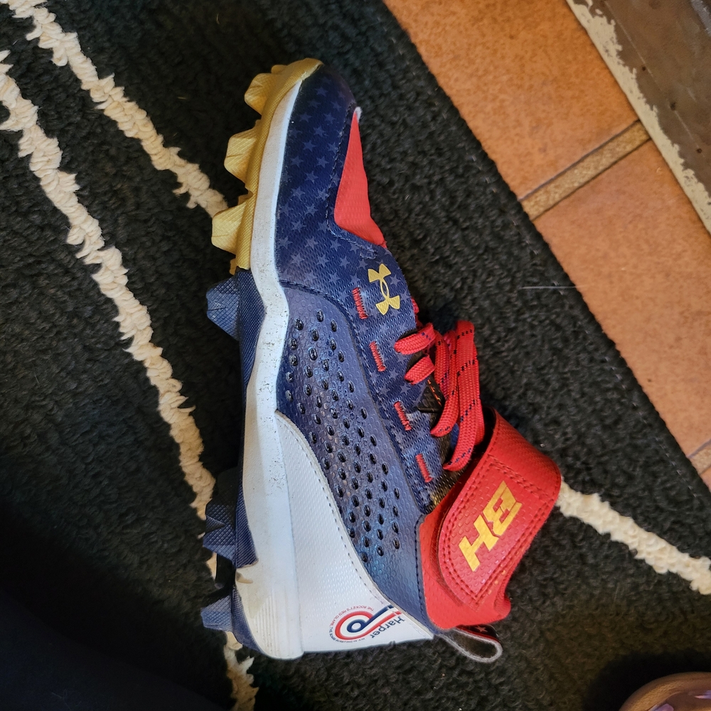 Under Armour Kids' Red, Blue, and White Sneakers